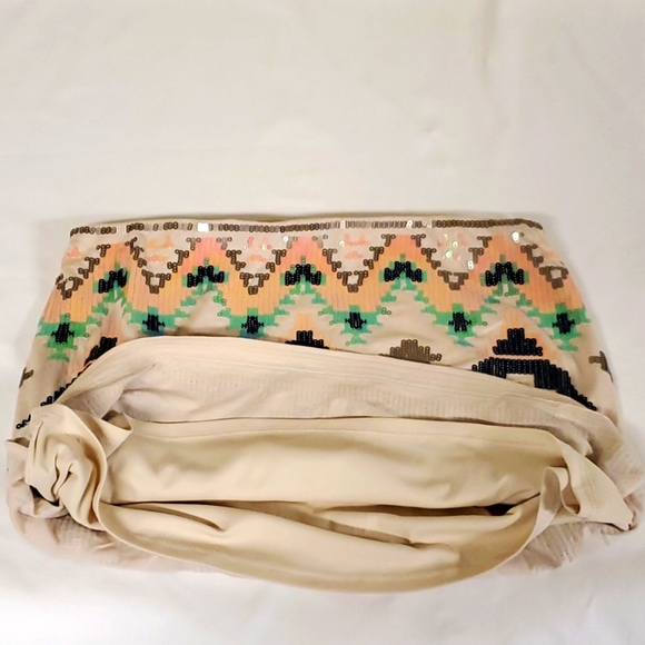 Small Petite Express Sequined Mini Skirt - Picture 2 of 10